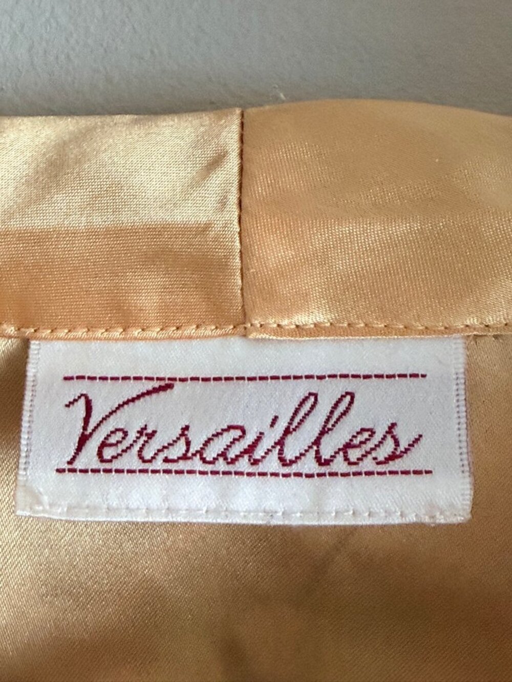 Versailles Vintage L Geometric Satin Pajama Set Top Pants Womens Luxury Satin - Picture 7 of 11
